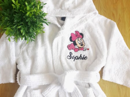 Produse Personalizate - Halat baie ALB copii, personalizat, bumbac