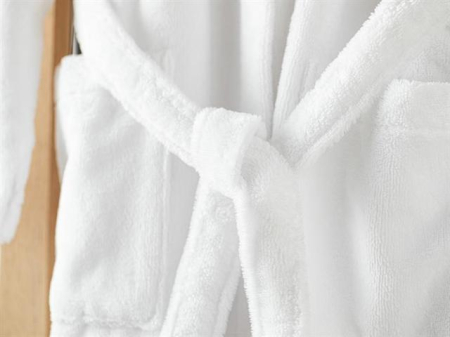 Halat hotelier premium, alb, bumbac velour 100% [5]