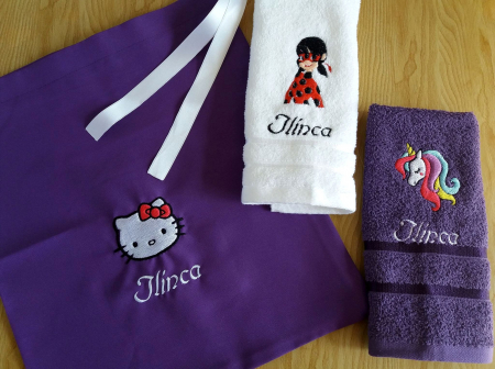 Produse Personalizate - Set grădiniță - săculeț + 2 prosopele bumbac premium