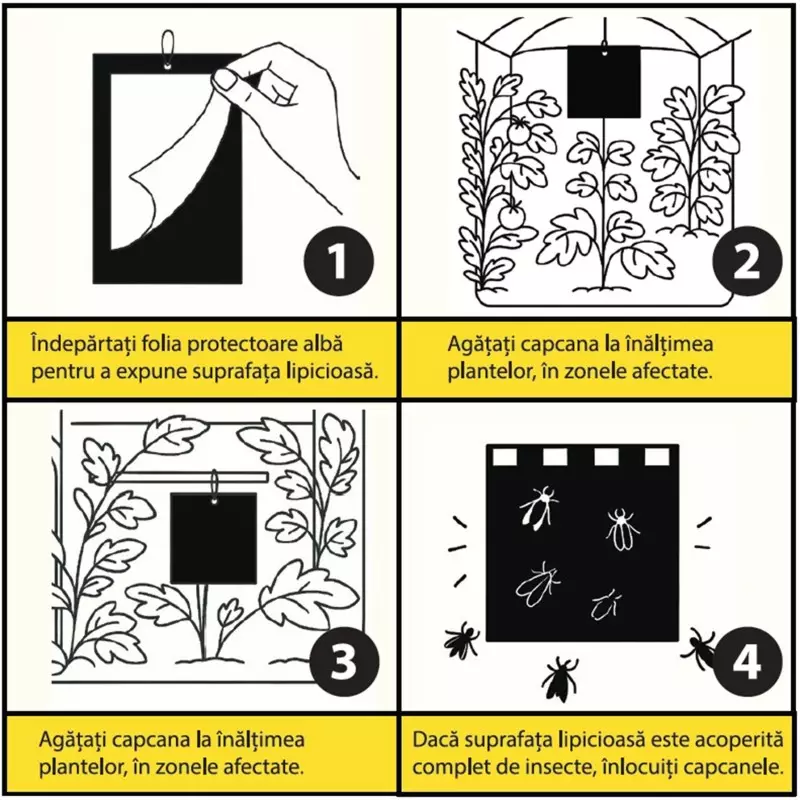 Capcane lipicioase negre MAT - set 10 placi, Tuta absoluta [3]