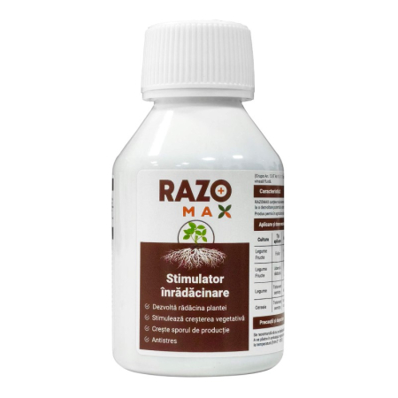 Fertilizant - Biostimulator de inradacinare RAZOMAX PLUS - 100 ml, Cereale, Legume, Fructe