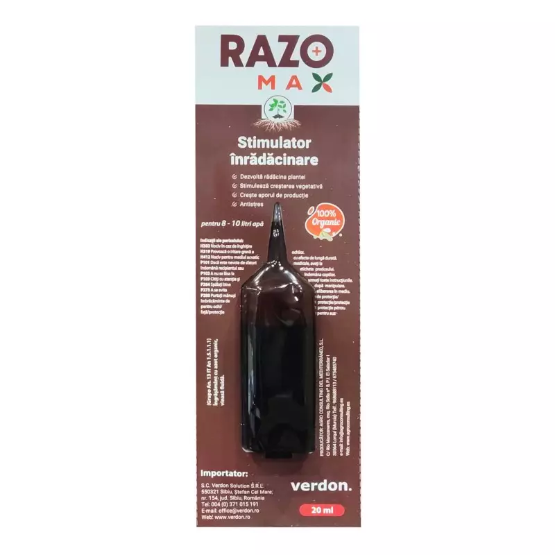 Biostimulator de inradacinare RAZOMAX PLUS - 20 ml, Cereale, Legume, Fructe [0]