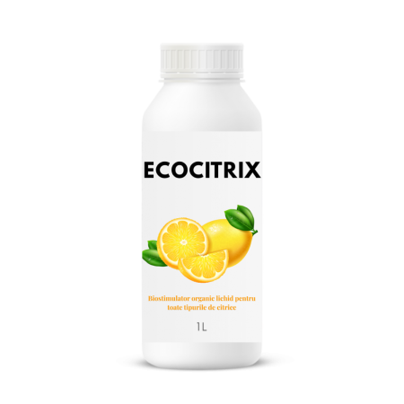 Fertilizant - Biostimulator organic lichid pentru toate tipurile de citrice EcoCitrix, 1 litru