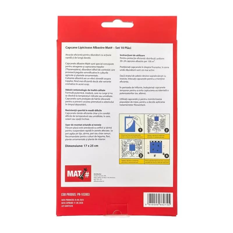 Capcane lipicioase albastre MAT - set 10 placi, Trips [1]