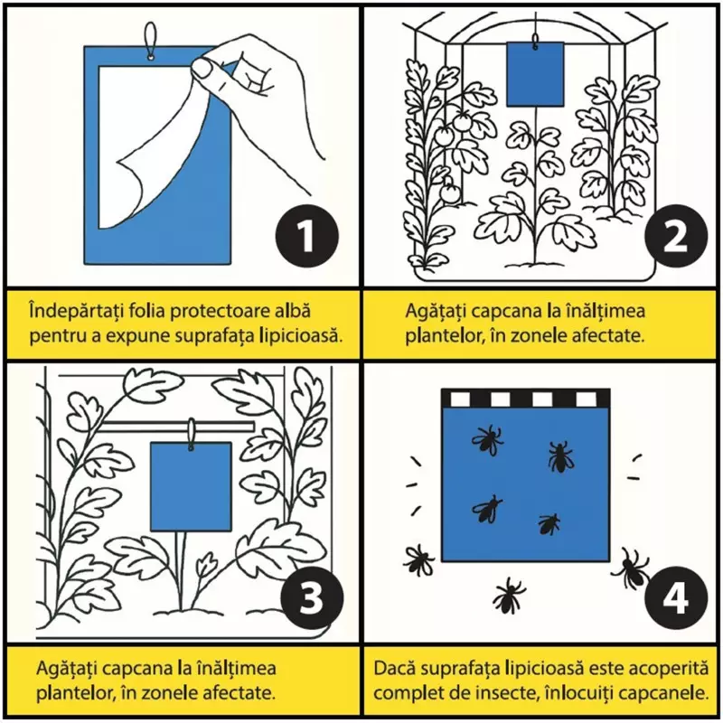 Capcane lipicioase albastre MAT - set 10 placi, Trips [2]