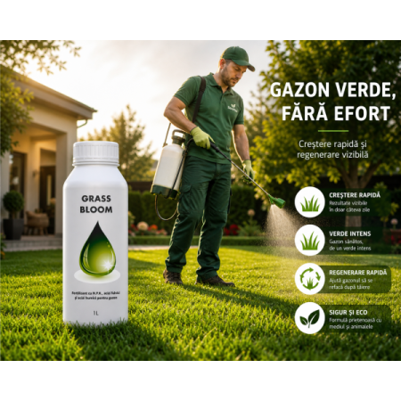 Fertilizant EC special pentru gazonul din curte, Grass Bloom, 1 litru [2]