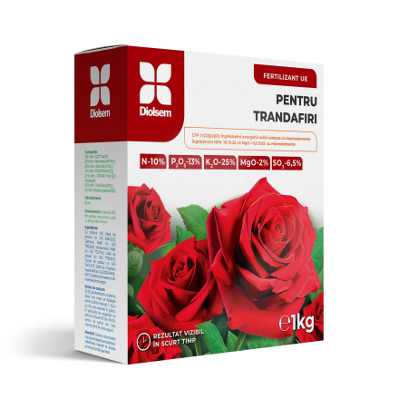 Fertilizant - Ingrasamant granulat pentru Trandafiri (10-13-25) - 1 kg, Diolsem