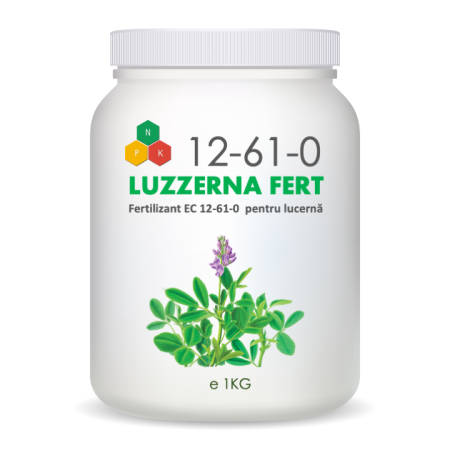 Fertilizant - Ingrasamant special pentru lucerna, Luzzerna Fert, tip NPK 12-61-0 + ME, 1 Kg