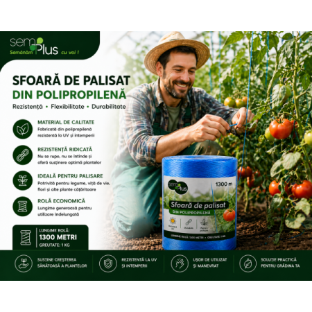 Sfoara de palisat din polipropilena, lungime rola 1300 metri, 1 Kg [1]