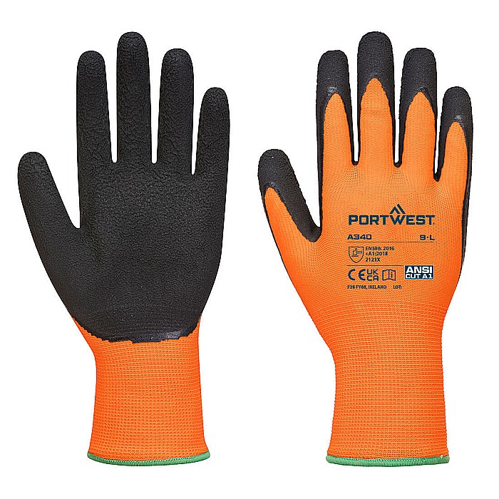 Mănuși Hi-Vis Grip - Latex, PORTWEST A340ORB [1]
