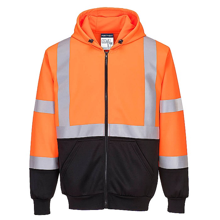 Hanorac Hi-Vis Bicolor cu Fermoar, PORTWEST B315OBR [1]