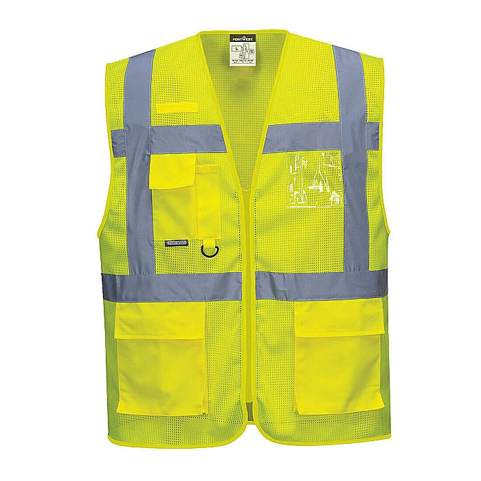 Vesta Athens Hi-Vis Mesh Executive Vest , PORTWEST C376YER [1]