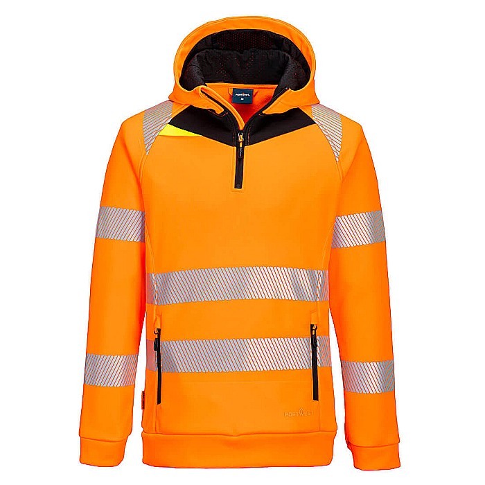 DX4 Hi-Vis 1/4 Zip Hanorac, PORTWEST DX482OBR [1]