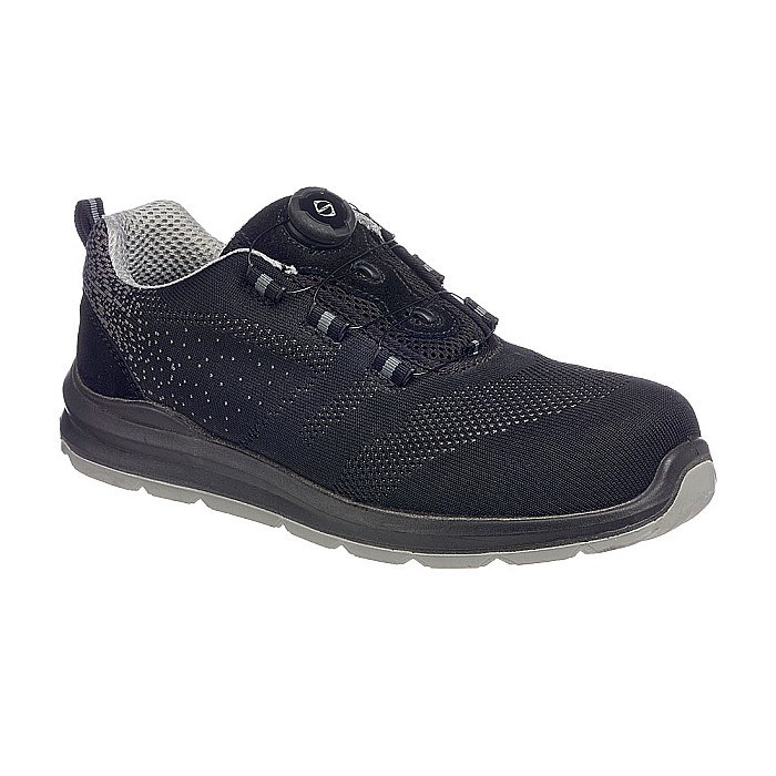 Portwest Compositelite Wire Lace Safety Trainer Knit S1P, PORTWEST FT08BGY [1]