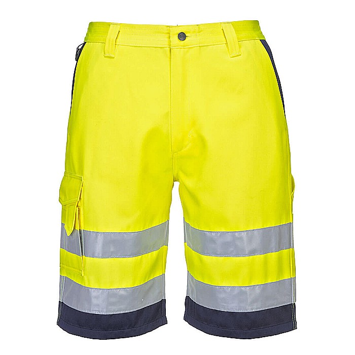 Pantaloni scurți Hi-Vis Lightweight Polycotton Hi-Vis, PORTWEST L043YNR [1]