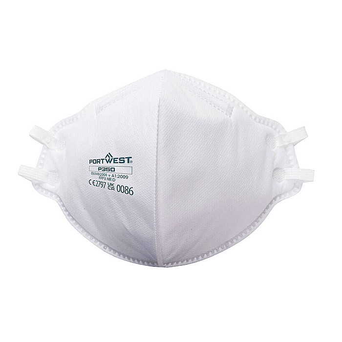 Respirator EAGLE FFP3 Dolomite Fold Pliat, PORTWEST P350WHR [1]
