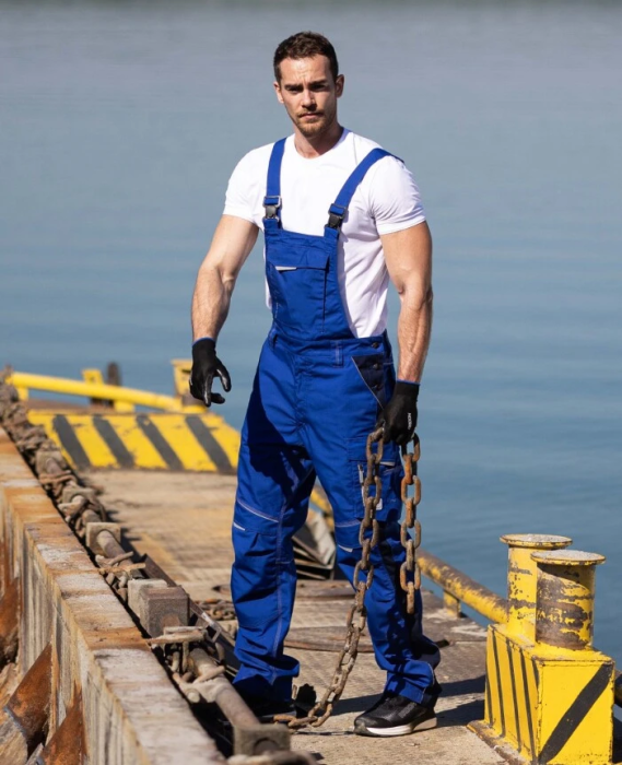 Pantaloni cu bretele ARDON-URBAN+ albastru [2]