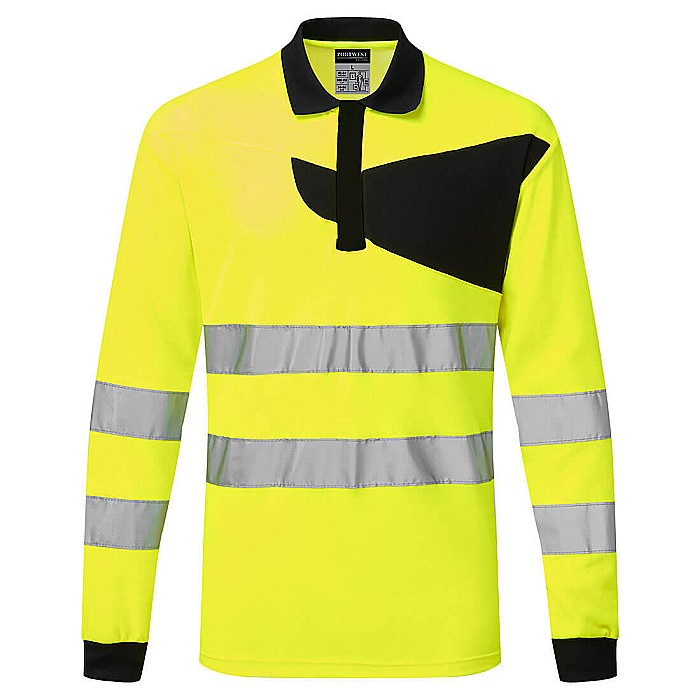 PW2 Hi-Vis Tricou Polo L/S, PORTWEST PW220YBR [1]