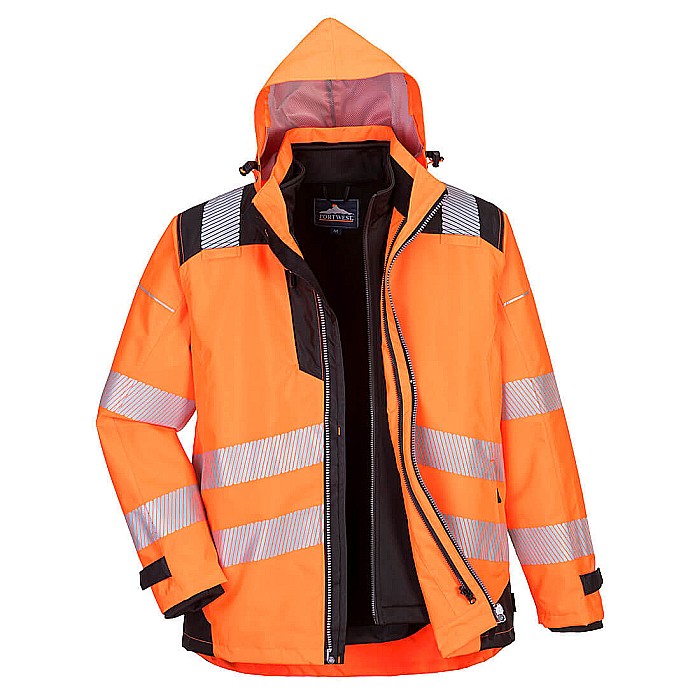 Jachetă 3-în-1 HiVis PW3, PORTWEST PW365OBR [1]