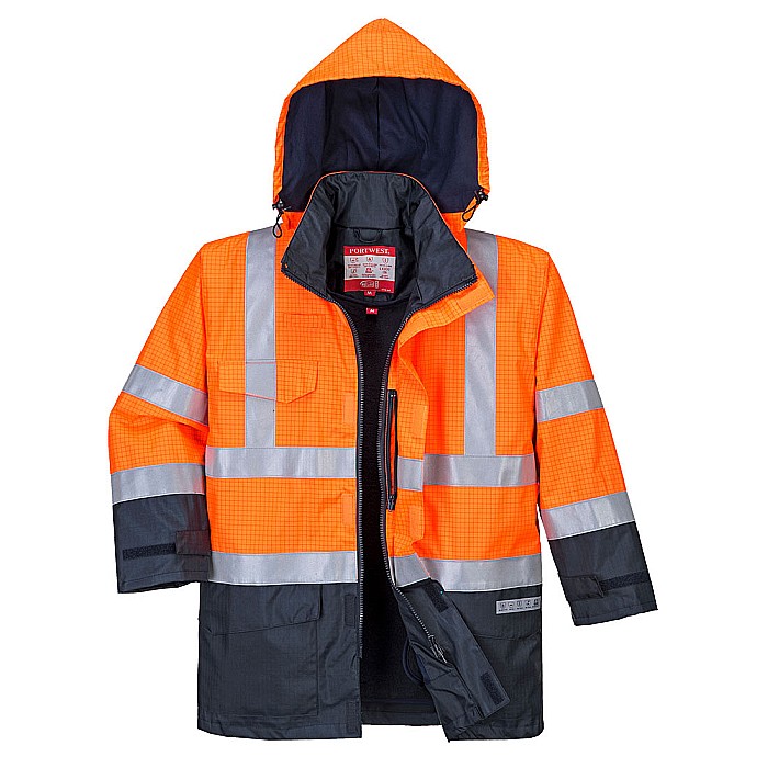 Jacheta de ploaie Bizflame HiVis Protectie Multipla., PORTWEST S779ONR [1]
