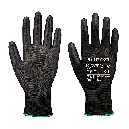 Protectie Maini - Mănușă cu palmă PU fără latex (pachet cu amănuntul), PORTWEST A128K8R