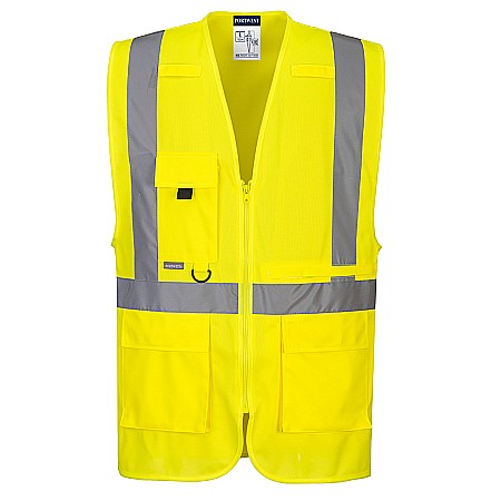 Veste reflectorizante - Vesta Hi-Vis Executive cu buzunar pentru tabletă , PORTWEST C357YER