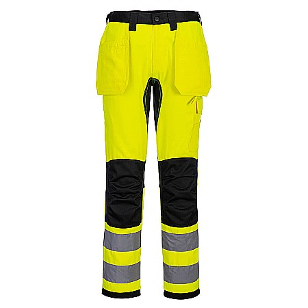 Pantaloni de lucru - WX2 Pantaloni Stretch Hi-Vis Buzunar Holster, PORTWEST CD889YBR
