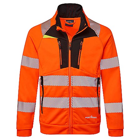 Hanorace reflectorizante - DX4 Hi-Vis Funnel Pulover cu fermoar, PORTWEST DX477OBR