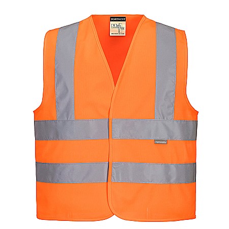 Protectie cap si inaltime - Vesta cu bandă Hi-Vis Junior , PORTWEST JN14ORR