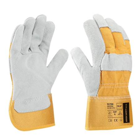 Reduceri - Manusi de protectie din spalt bovina Elton gri/galben 3122X