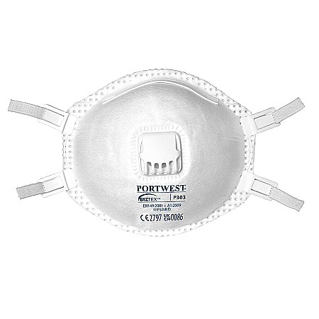 Protectie respiratorie - Masca de Protectie Respiratorie FFP3 cu Dolomita (Pk10), PORTWEST P303WHR