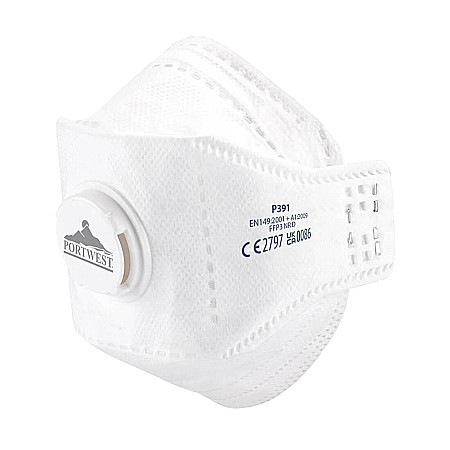 Protectie respiratorie - Masca de protectie cu valva Dolomite Fold EAGLE FFP3, PORTWEST P391WHR
