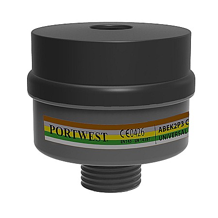 Protectie respiratorie - ABEK2P3 Filtru combinat cu filet universal (Pk4), PORTWEST P976BKR