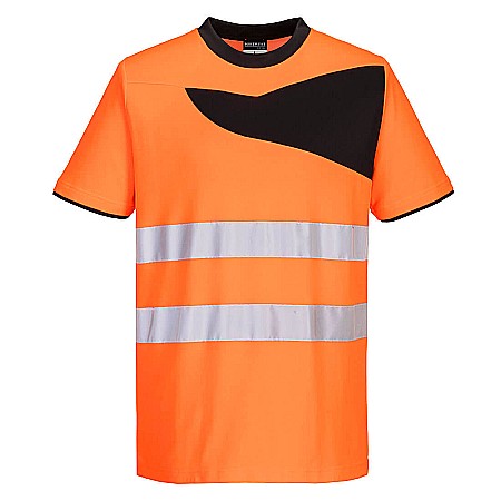 Tricouri reflectorizante - PW2 Tricou HiVis Cotton Comfort S/S , PORTWEST PW213OBR