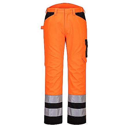 Pantaloni de lucru - PW2 Pantaloni Service Hi Vis, PORTWEST PW241OBR