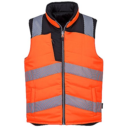 Protectie cap si inaltime - Vesta Reversibila Hi Vis PW3, PORTWEST PW374OBR