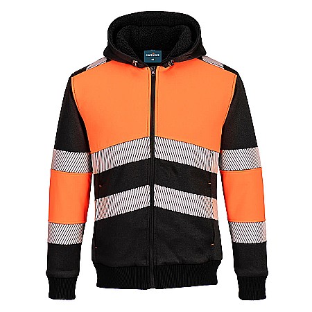 Protectie cap si inaltime - PW3 Clasa 1 cu fermoar cu glugă de iarnă, PORTWEST PW377OBR