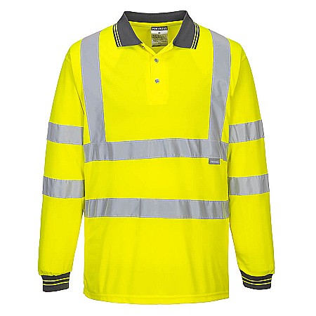 Tricou cu maneca lunga - Tricou Polo HiVis cu maneci lungi , PORTWEST S277YER