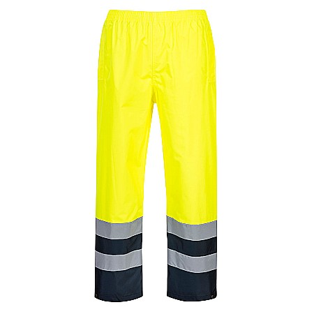 Protectie cap si inaltime - Pantaloni Hi-Vis Traffic Doua Tonuri, PORTWEST S486YER