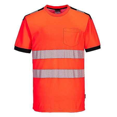 Tricouri si camasi - PW3 Tricou HiVis S/S, PORTWEST T181RBK