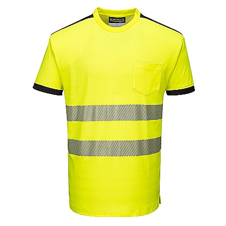 Tricouri si camasi - PW3 Tricou HiVis S/S, PORTWEST T181YBR