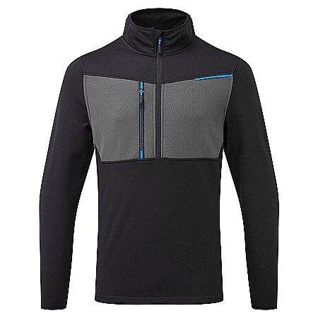 Protectie cap si inaltime - WX3 Jumătate Zip Tech Fleece, PORTWEST T755BKR