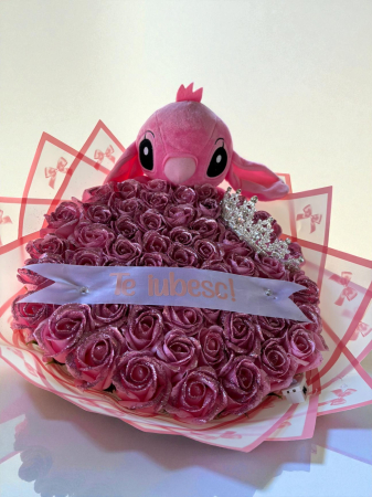 Buchete 101 trandafiri - Buchet cu 101 trandafiri roz deschis