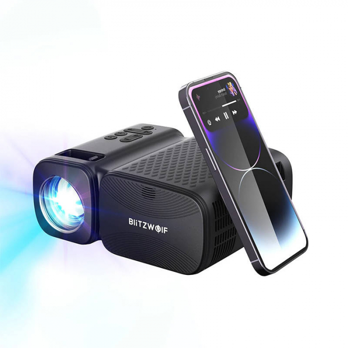BlitzWolf LED proiector/proiector BW-V3 Mini, Wi-Fi + Bluetooth (negru) [2]