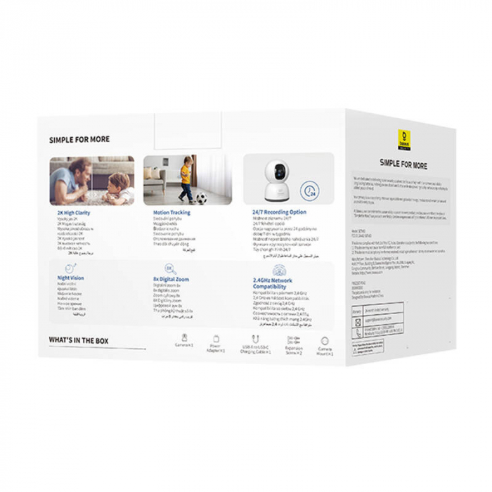 Camera de interior Baseus P1 Lite 2K (alb) [9]