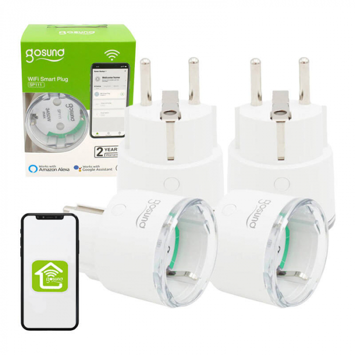 Priza inteligenta WiFi Gosund SP111 3680W 16A, Tuya 4-pack [6]