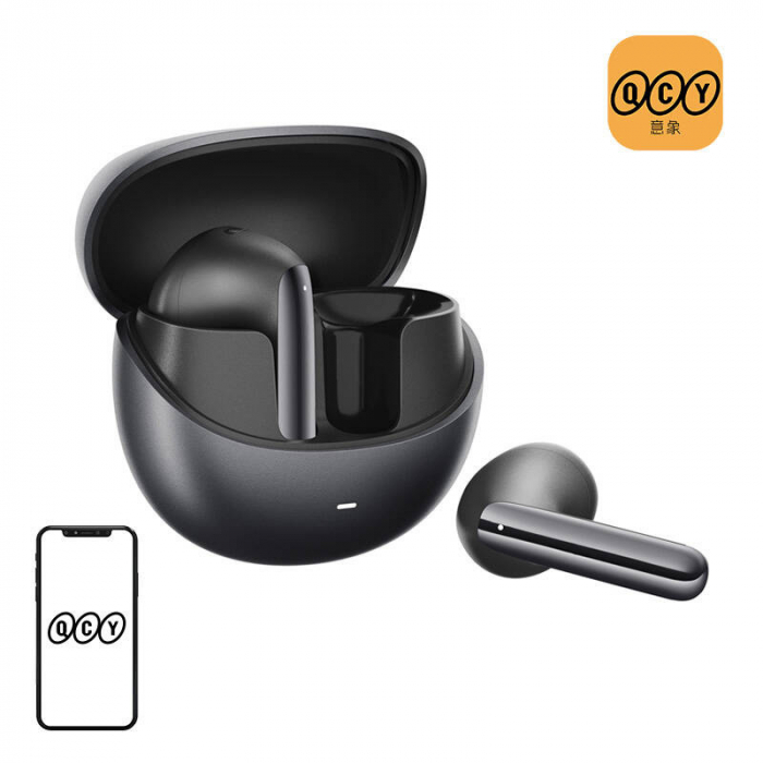 Sluchadla do usi TWS QCY AilyBuds Pro HT10, ANC (cierna ) [1]