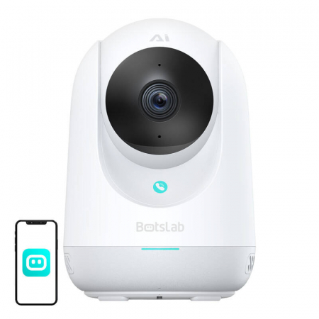 Supraveghere Video Acasa - 360° Indoor WiFi Camera Botslab 2C Pro C222 5MP 5G