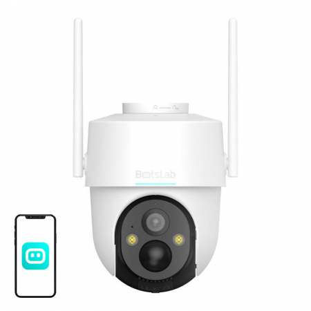 Supraveghere Video Acasa - 360° Outdoor WiFi Camera Botslab PT W313 3MP w/ solar panel