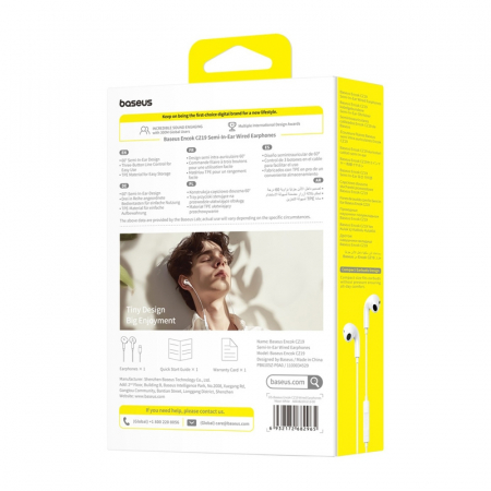 Baseus Encok CZ19 Casti In-Ear cu fir alb [6]